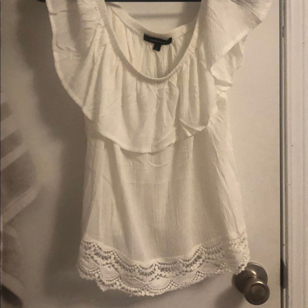 White off the shoulder top